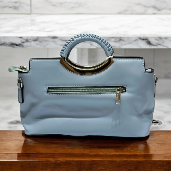 Elegant Metallic Handle Shoulder Bag - Image 6