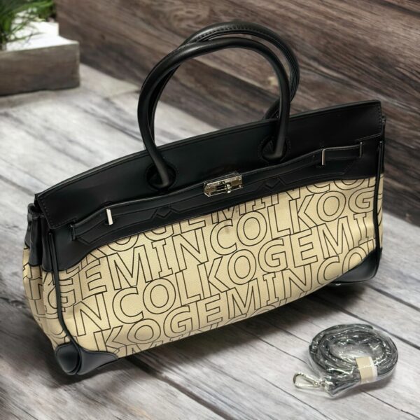 Belted Satchel Shoulder Bag - Image 4