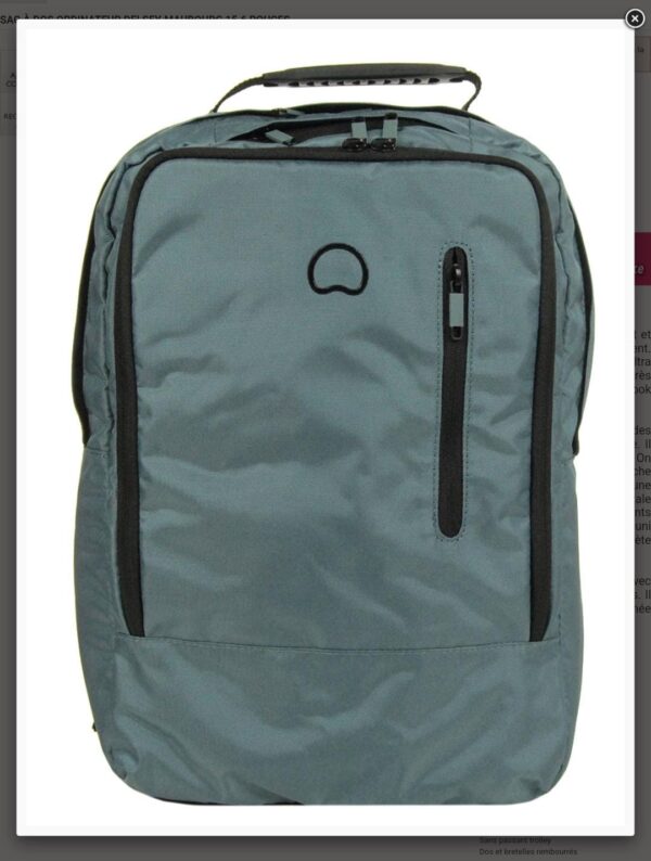 Delsey Maubourg 15 Ltrs Anthracite Casual Backpack 15.6 - Image 10